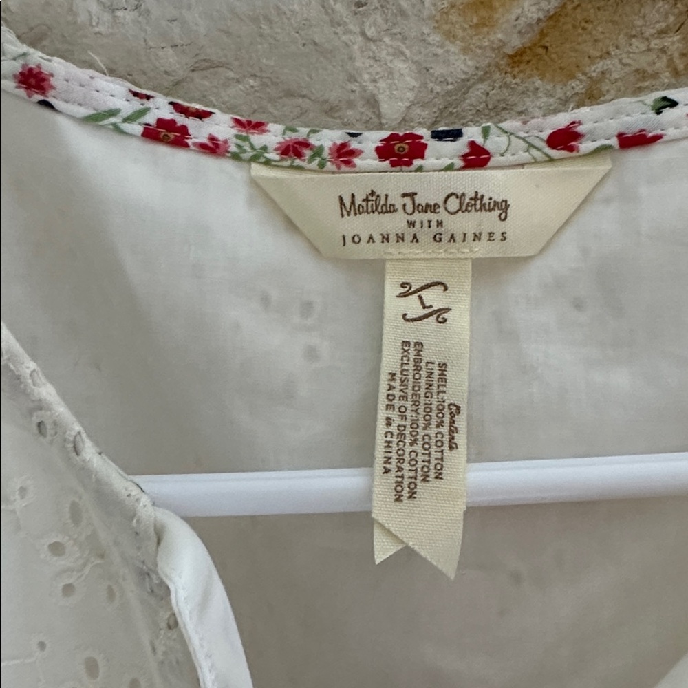 NWOT Cottagecore Matilda Jane Joanna Gaines Eyelet Sweet as Sugar Midi Dress - Picture 4 of 4